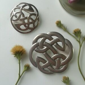Set of Celtic Knot Brooches